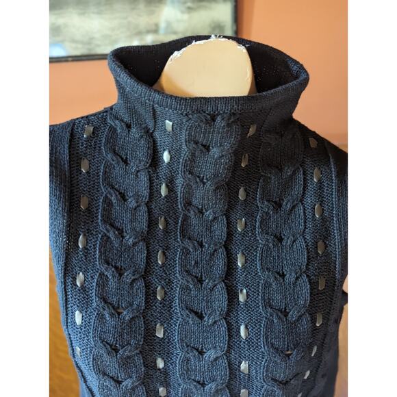 Vintage Y2K Archive Avade Garde Knit Sleeveless Sweater Grommet Techwear Sz M - Picture 3 of 6